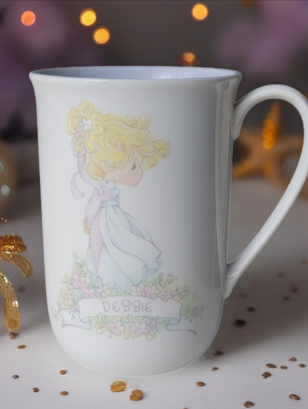Vintage 1989 Precious Monents "Debbie" Stunning & Cute Mug